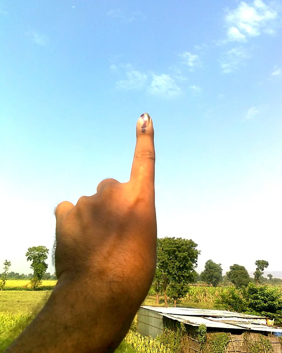 Representative photo: an ink-marked finger after voting