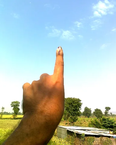 Representative photo: an ink-marked finger after voting