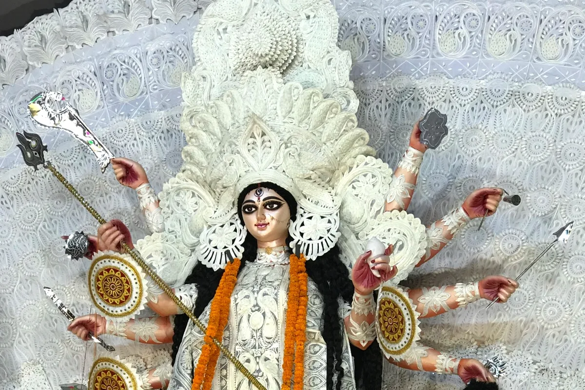 दुर्गा पूजा पंडाल में मां दुर्गा की प्रतिमा (सांकेतिक)