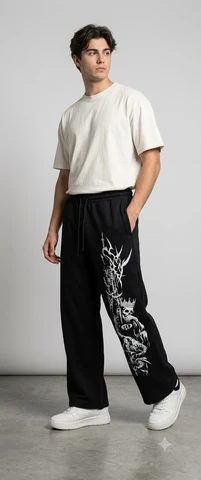Crowned Skull Baggy Pants